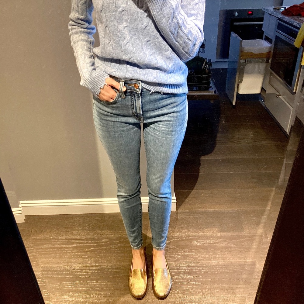 NWOT J.Crew 9” high-rise skinny toothpick jeans